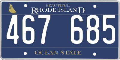 RI license plate 467685