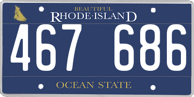 RI license plate 467686