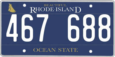 RI license plate 467688