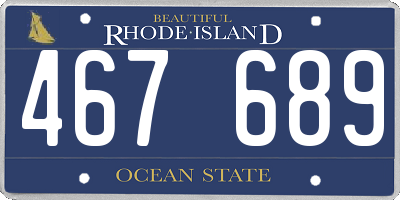 RI license plate 467689