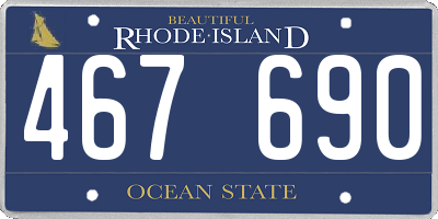 RI license plate 467690
