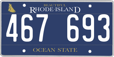 RI license plate 467693