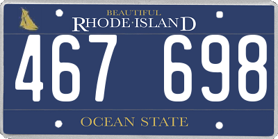 RI license plate 467698