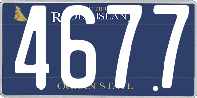 RI license plate 4677