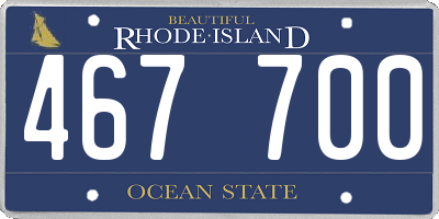 RI license plate 467700