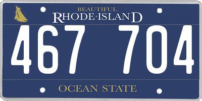 RI license plate 467704