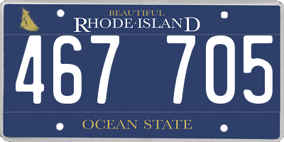 RI license plate 467705