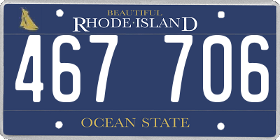 RI license plate 467706