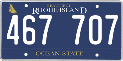 RI license plate 467707