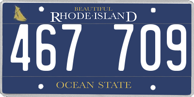 RI license plate 467709