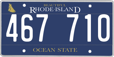 RI license plate 467710