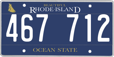 RI license plate 467712