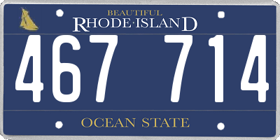 RI license plate 467714