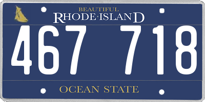 RI license plate 467718