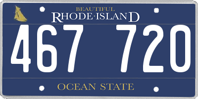 RI license plate 467720