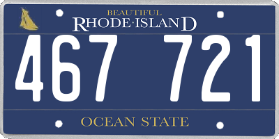 RI license plate 467721
