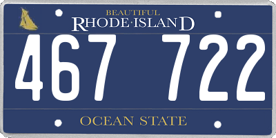 RI license plate 467722