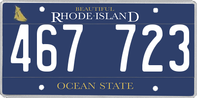 RI license plate 467723