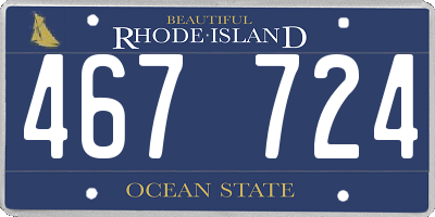 RI license plate 467724