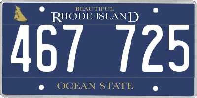RI license plate 467725