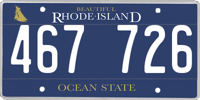 RI license plate 467726