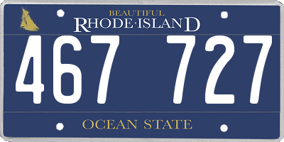 RI license plate 467727