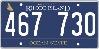 RI license plate 467730