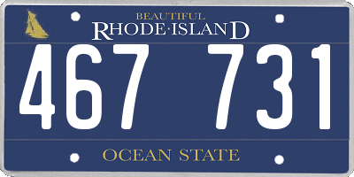 RI license plate 467731