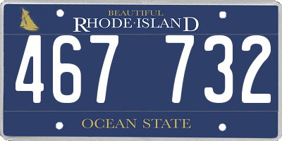 RI license plate 467732