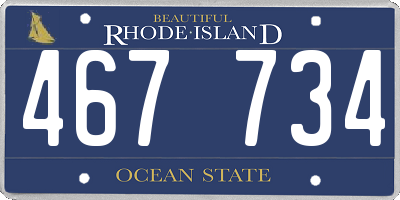 RI license plate 467734