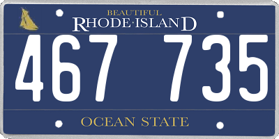 RI license plate 467735