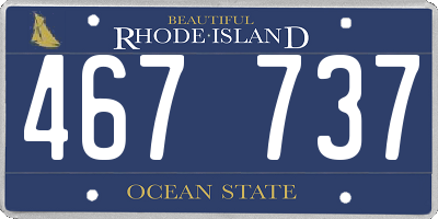 RI license plate 467737