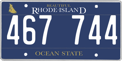 RI license plate 467744
