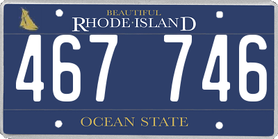 RI license plate 467746