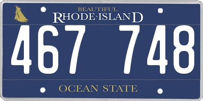 RI license plate 467748