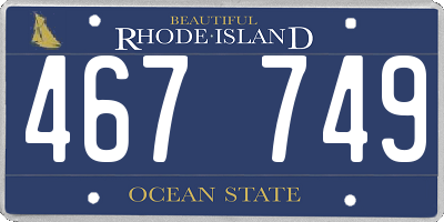 RI license plate 467749