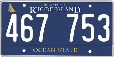 RI license plate 467753