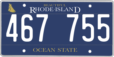 RI license plate 467755