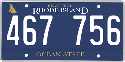 RI license plate 467756