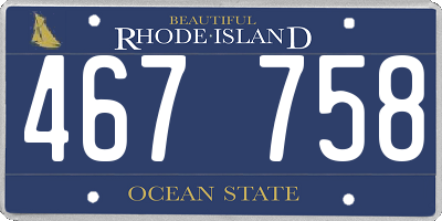 RI license plate 467758