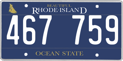 RI license plate 467759
