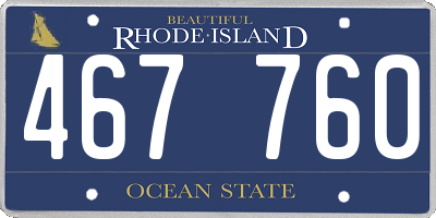 RI license plate 467760