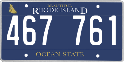RI license plate 467761