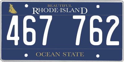 RI license plate 467762