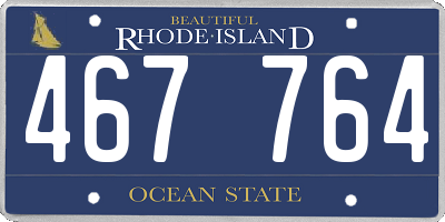 RI license plate 467764