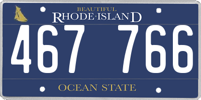 RI license plate 467766