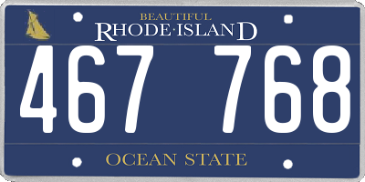 RI license plate 467768