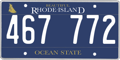 RI license plate 467772