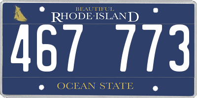 RI license plate 467773