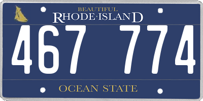 RI license plate 467774